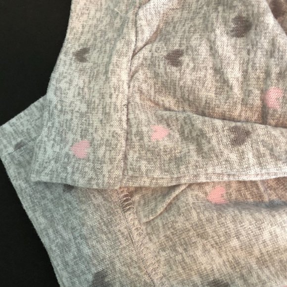 LAURA ASHLEY 2 Pc Valentine "Goodnight" Pink/Gray Pajamas - Picture 4 of 7